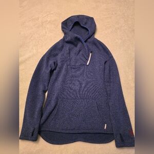 Stio Blue Hooded Pullover Sweater